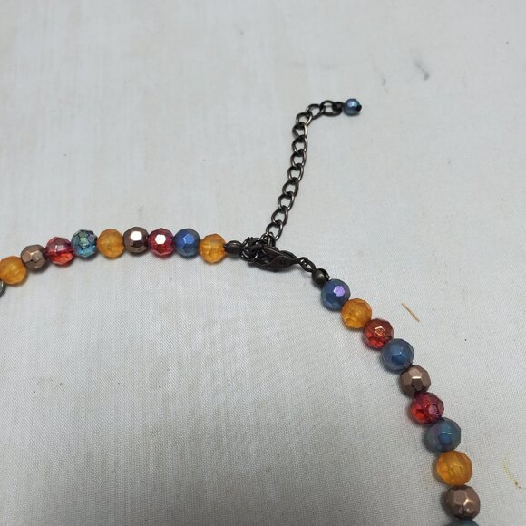 Bijou multi color bohemian beaded necklace - Picture 5 of 7